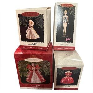 Assortment of Barbie ornaments